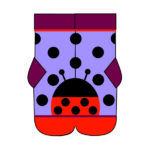 Duns sokken Ladybug paars