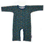 Preloved Baba babywear rompersuit blauw bloemetjes maat 62
