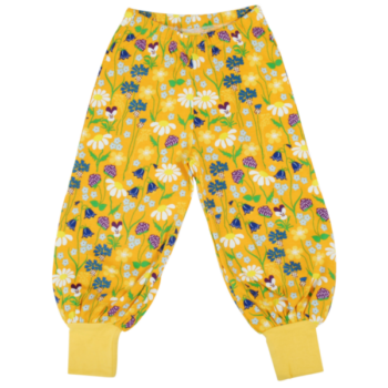 Duns Sweden baggy pants Midsummer Flowers Yellow LAATSTE maat 74/80