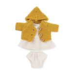Miniland pop set kleertjes geel wit Sea 21 cm
