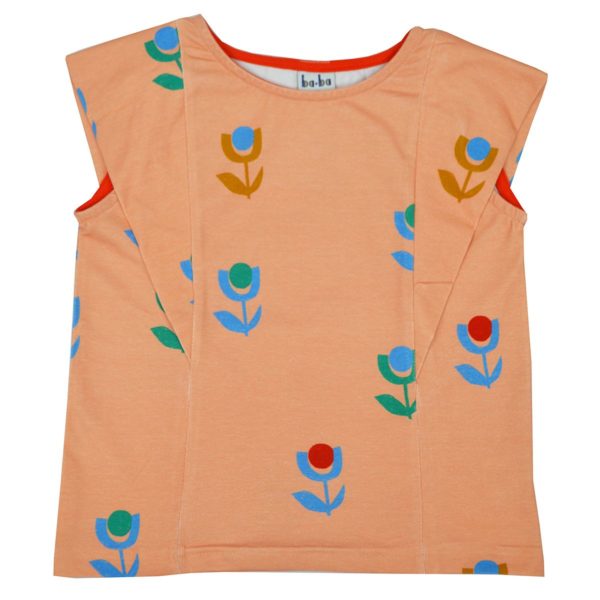 baba kidswear daphne shirt flower stamp