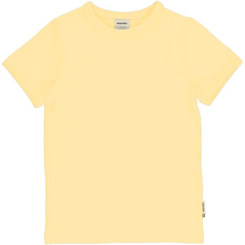 Meyadey t-shirt solid Yellow Soft