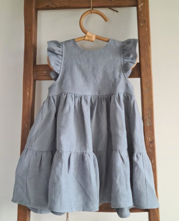 Boutique Lisdodde jurk Anna vintage blue