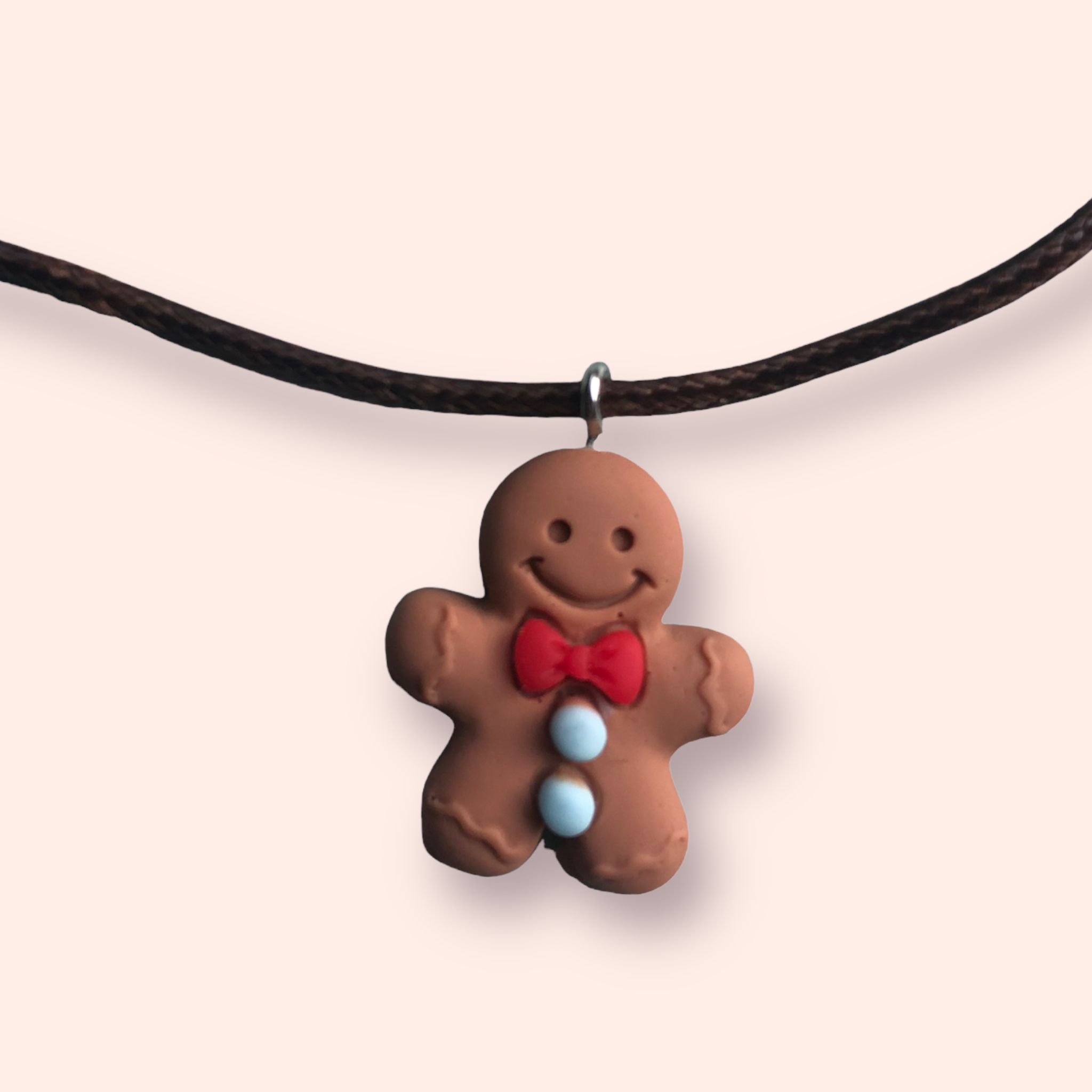 Pluys ketting Gingerbread bruin