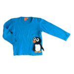 Preloved Lipfish blauwe longsleeve pinguin ♥ maat 104