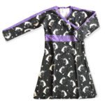 Preloved Handmade zwarte jurk eenhoorn ♥ +-maat 110/116