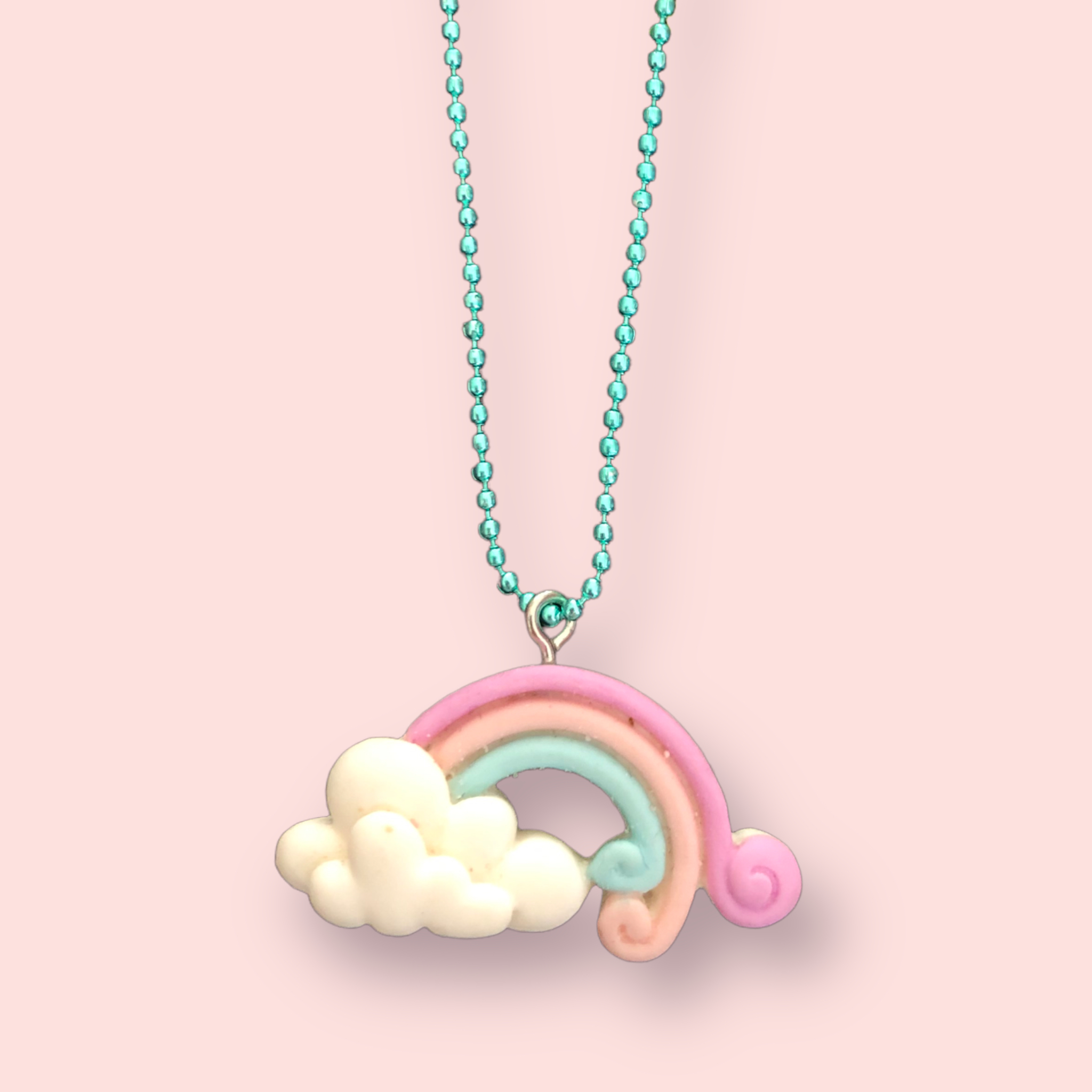 Pluys ketting Regenboog pastel