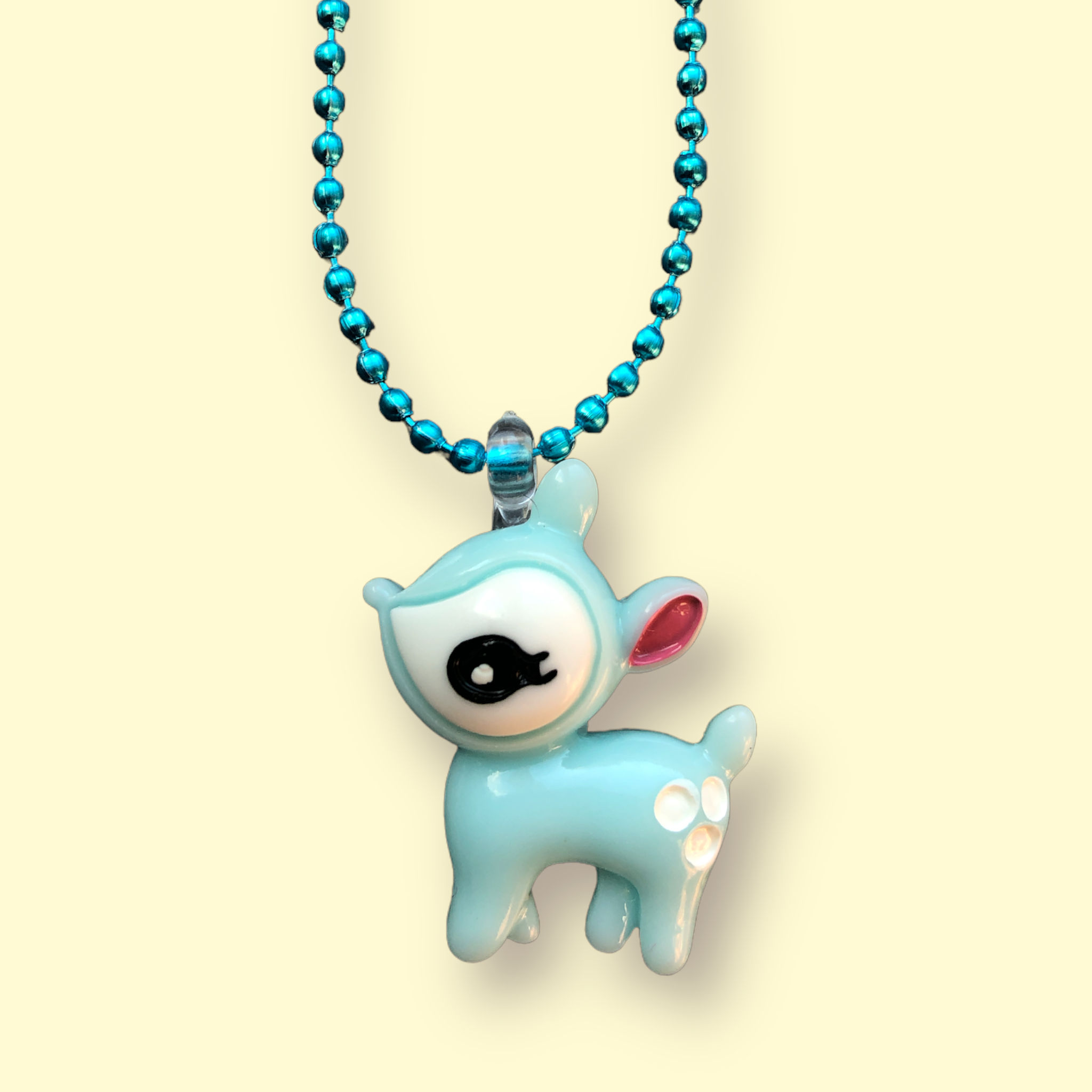 Pluys ketting Deer lightblue