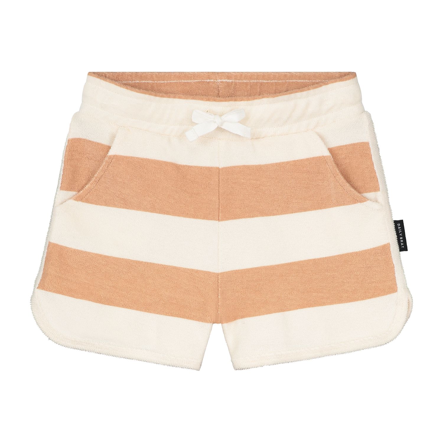 Daily Brat striped towel korte broek Pale stone