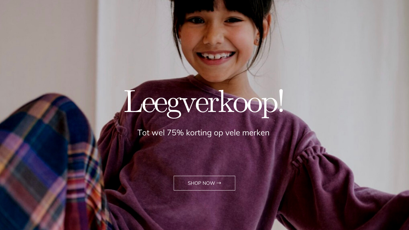 Leegverkoop pluys kinderwinkel