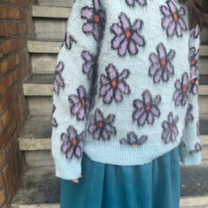 Daily Brat Fluffy flower knitted sweater