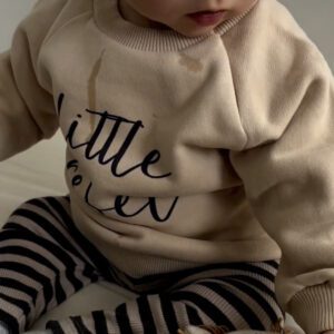 Liliput baby legging grijs/beige streep