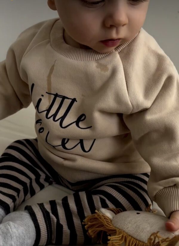 Liliput baby legging grijs/beige streep